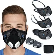 RZ Mask M3 Small Dust Face Mask Breathable Mesh Black Multi-Strap
