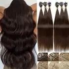 200g Thick Loop Micro Ring Human Hair Extensions Micro Link Beads Tip Brown 1G/s