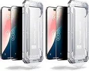 2 Packs – Tempered Glass Screen Protector with Anti-Scratch Anti-Fingerprint Privacy & Auto Dust-Free Install, Easy to Install, Precise Positioning without Bubbles for iPhone (Privacy,X/Xs/11Pro)