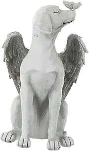CIYODO Resin Dog Memorial Angel Statue Premium Tribute for Beautifully Crafted Outdoor Decoration Cherished Pet Remembrance for Animal Lovers