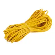 Faux Leather Cord Round Leather String, 3mm x 10m, Yellow