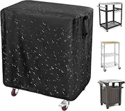 Prep Cart,Waterproof BBQ Cart | Table Protection, BBQ Grill Serving Work Table for Grill Outdoor Food Prep Cart