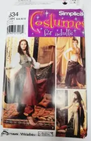 Simplicity Costumes 0634 Misses Gypsy Genie Belly Dancer Costume Sew Pattern
