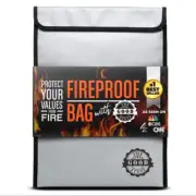 Fireproof Document Bag 11x15" Protect Legal Documents with This Fireproof Bag...