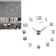 3D Number Large Wall Clock Silent Simple Fashionable Decorative Numeral Wall