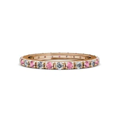 TriJewels Rhodolite Garnet & Diamond Eternity Ring 1.07 ctw* 14K Gold JP:10382
