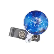 3PC Creative Starry Sky Marble Pattern High Quality Retractable Nurse Badge Reel Clip Cute IC ID Card Badge Holder