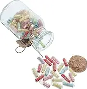 1 Set Cute Secret Letters Capsule Message Bottle Transparent Wish Bottles for Boyfriend Girlfriend Valentine Day Anniversary Birthday Versatile Decorative Jars for Personal
