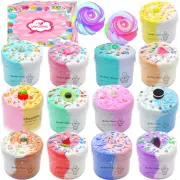 13 Pack Unicorn Dual Color Butter Slime KitSoft Non-StickyDIY Slime Toys KidsVer