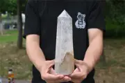 1.3kg Natural Clear quartz Obelisk Quartz Crystal Wand Point Tower Reiki Healing