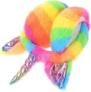 [VALICLUD] 1Pc Foldable Unicorn Earmuff Plush Ear Warmer for Cold Weather Comfortable Winter Ear Fluffy Design for Adults Durable and Cozy Fleece Material