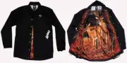 NEFF Black Deer Lined Coach Windbreaker Jacket Snap Front Drawstring Mns L NWT