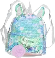 [SHERCHPRY] Unicorn Back Elementary Bookbag College Back Sequins School Bag Back for Stylish Back for Women Bookbag Women Back Light Back Pu