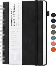 H HOME-MART A5 Lined Spiral Journal Notebook for Women & Men, 160 Pages, 100 GSM Paper,College Ruled Lined Journal Hardcover Notebook for Work & Note Taking, Journals for Writing