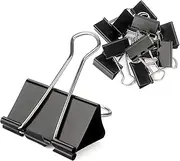 Extra Large Binder Clips Paper Clamps Clips Black, 2.0 Inches, 12 Pack
