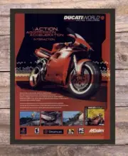 Ducati World Racing Challenge Framed 2000 Vintage Video Game Print Ad Poster Art