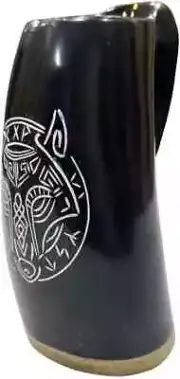 Drinking Horn Mug Authentic Engrved Handmade /Beer Drinking Mugs Viking Drinking