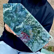 5.4LB Natural Crystal Point Aquatic Agate Tower Large size Quartz Obelisk minera