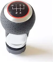 Gear Shift Knob Fits Perfectly Gear Shift Knob Lever Stick Pen Gaiter Boot Cover Case for A4 S4 B8 8K A5 8T Q5 8R for 2007-2015(Matte Red R5 Speed)