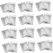 SECFOU 100 Pcs Bubble Mailers Black Padded Bubble Envelopes Waterproof Book Mailing Envelopes