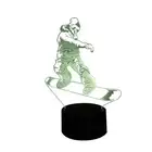 Colorful Night Ligh 3D Snowboarding LED Desk Lamp Touch Room Decor Gift Lamp B