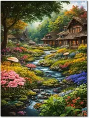 ARTMYRUI Paint by Numbers-Landscape Paint by Numbers for Adults Beginner,Flowers