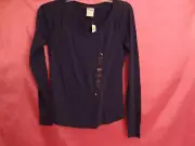Victorias Secret PINK women's BLUE LONG SLEEVE LIGHT WEIGHT TOP NWT- XSMALL