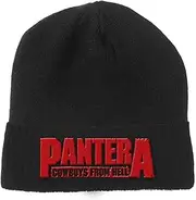 [Pantera] Beanie Hat Cowboys from Hell Band Logo Official Black Unisex One Size