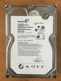 在飛比找Yahoo!奇摩拍賣優惠-Seagate 1TB 7200轉 3.5吋 九成新，