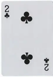 Jumbo Giant Playing Card 2 Two of Clubs Junk Smash Journal Scrapbook Crafts