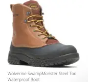 WOLVERINE SWAMP MONSTER STEEL TOE WATERPROOF BOOTS/Style: WW5698/Size: 8.0 EW