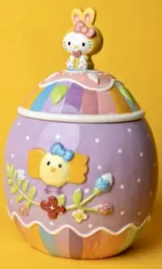 Blue Sky Clayworks HELLO KITTY Easter Egg Cookie Jar NEW 2024
