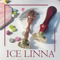 在飛比找蝦皮購物優惠-ICE LINNA嚴選火漆蠟印DIY【玫瑰金柄、原木木柄】現