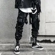 Harem Cargo Pants Black - XL