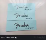 3Pcs Headstock Waterslide Transfer Decals For FENDER CUSTOM TELECASTER Guitar