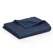 YnM Cotton Duvet Cover for Weighted Blankets (60''x80'') - Navy Print