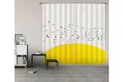 3D Bird Yellow Sun 037 Boris Draschoff Curtain Curtains Drapes