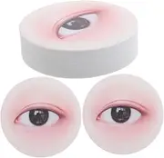 3pcs Lash Mannequin Eye For Eyelash Extensions Replacement Eyelids For Women Lash Practicing And Training Lash Supplies