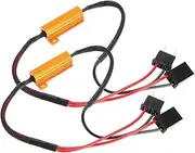 2Pcs 12V 50W LED Decoders Durable ABS and Metal Resistor Universal for Headlights Fog Lights Daytime Running Lights Bulbs Bulbs