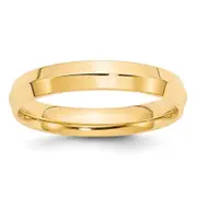 Solid 18K Yellow Gold 4mm Knife Edge Comfort Fit Men's/Women's Wedding Band Ring Size 4.5