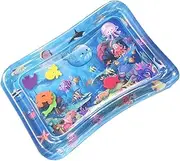 SHOWERORO Adorable Inflatable Water Play Mat for Boy Girl and Creative Sensory Stimulation Cushion Leakproof Small Square Pad Underwater World Design for Crawling and Playtime