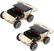 Vaguelly 2Sets DIY Solar Car for Hand Made Wooden Educational Fun Assembly Activity for Boys Enhance Parent Bonding Independent Thinking Skills