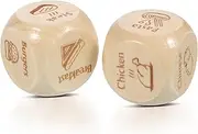 UPKOCH 2 Pcs Food Decision Dice Fun Dinner Idea Dice for Meal Choices and Family Games