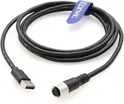 Eonvic Industrial M12 4 Pin A Code Female to USB 2.0 Male Data Connection Cable High Flex Shielded Moulded IP67 Waterproof Cable