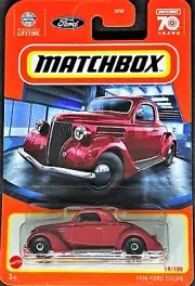 Matchbox 1936 Ford Coupe 19/100 Red 1:64 Diecast