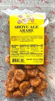 Enjoy Shoyu Age Arare 3.8 oz FRIED RICE CRACKERS (2 bags)