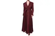 Philosophy Maroon Belted Button Down Dress