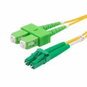 10 PACK LOT 5m LC(APC)-SC(APC) Duplex 9/125 OS2 Singlemode Yellow OFNR 16FT