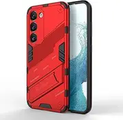 [JOJOBE] Horizontal Kickstand Case for Samsung Galaxy A54 5G Cover case Phone Holder with Vertical Kickstand Case Compatible with Samsung A54-Red