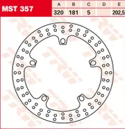 TRW Lucas Brake disc MST357, rigid